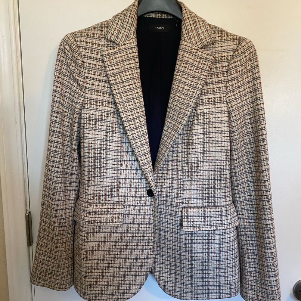 Theory plaid Blazer